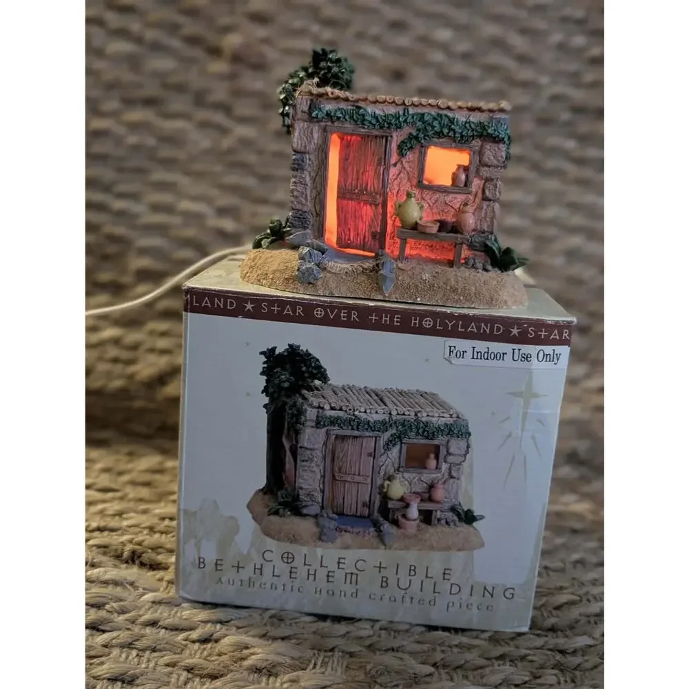 Vintage Porcelain Collectible Bethlehem Village LightUp Holiday Christmas Decor